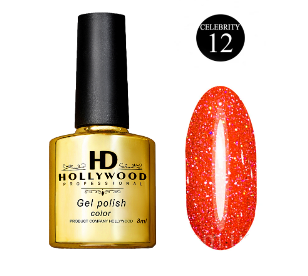 Гель-лак HD Hollywood 12 Celebrity Світловідбивний 8 мл - Фото 1 Гель-лак HD Hollywood 12 Celebrity Світловідбивний 8 мл - зображення 1