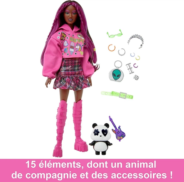 Кукла Барби Экстра 19 Модница Barbie Extra Doll Pink-Streaked