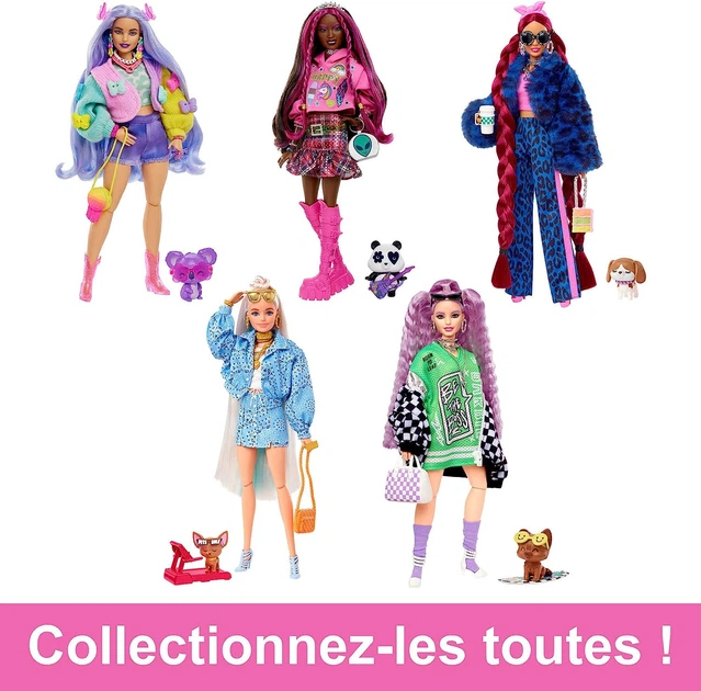 Кукла Барби Экстра 19 Модница Barbie Extra Doll Pink-Streaked