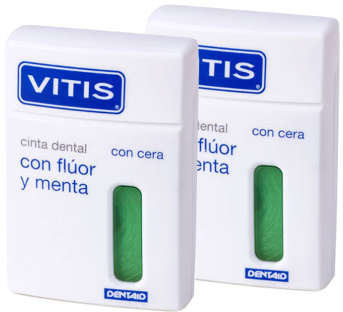 Nić dentystyczna Dentaid Vitis Dental Tape With Fluoride and Mint 2x50m (8427426017375) - obraz 1