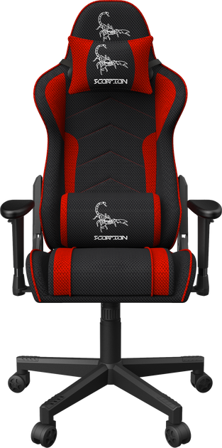 Крісло ігрове Gembird Scorpion Black/Red (GC-SCORPION-01X) - зображення 1