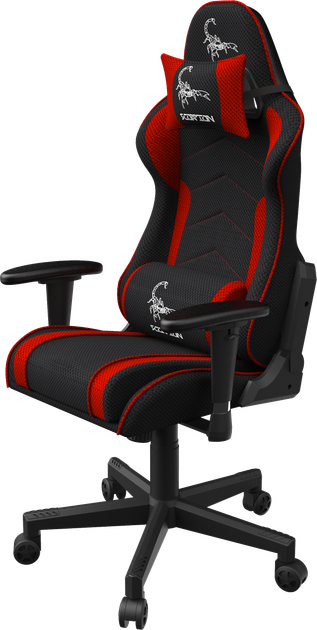Крісло ігрове Gembird Scorpion Black/Red (GC-SCORPION-01X) - зображення 3