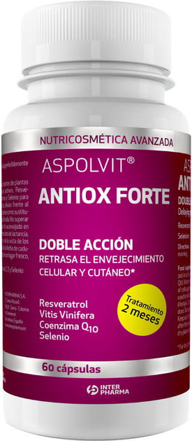 Suplement diety Interpharma Aspolvit Antiox Forte 60 kapsułek (8470001568687) - obraz 1