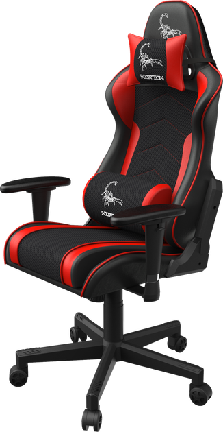 Крісло ігрове Gembird Scorpion Black/Red (GC-SCORPION-02X) - зображення 3