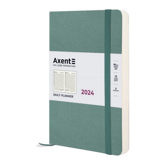 Щоденник Axent 2024 Partner Soft Skin, 145x210 мм, сіро-лазурний (8810-24-48-A) - Фото 1 Щоденник Axent 2024 Partner Soft Skin, 145x210 мм, сіро-лазурний (8810-24-48-A) - зображення 1