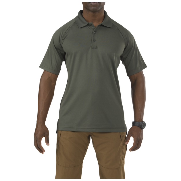 Футболка поло тактична з коротким рукавом 5.11 Tactical Performance Polo - Short Sleeve Synthetic Knit TDU Green XS (71049-190) - изображение 1