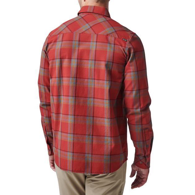 Сорочка тактична 5.11 Tactical Gunner Plaid Long Sleeve Shirt Red Bourbon Plaid S (72530-164) - изображение 2