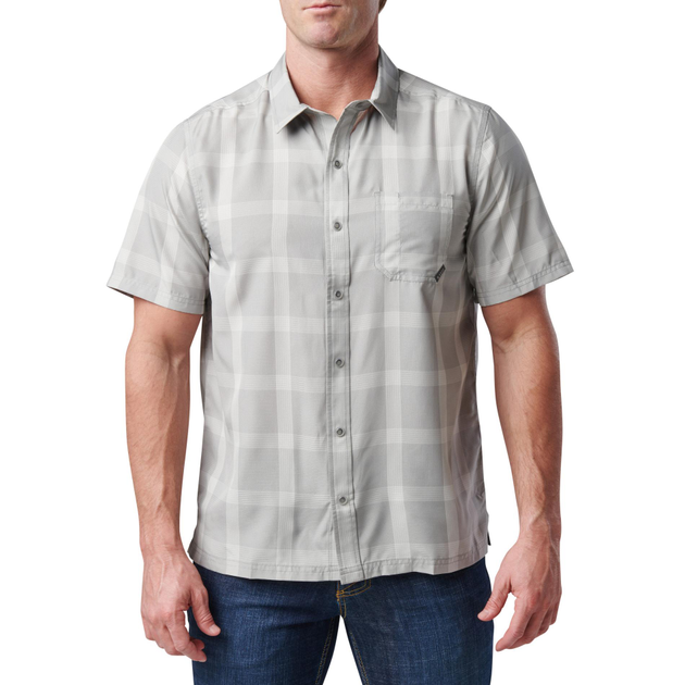 Сорочка тактична 5.11 Tactical Nate Short Sleeve Shirt Titan Grey Plaid XL (71217-674) - изображение 1