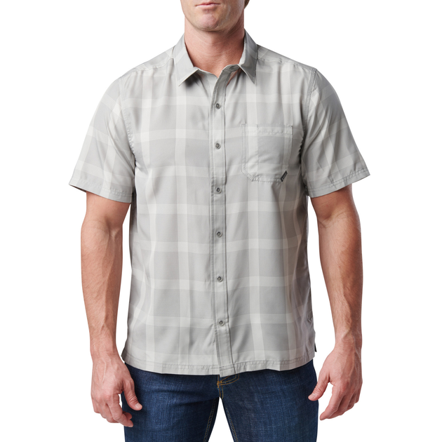 Сорочка тактична 5.11 Tactical Nate Short Sleeve Shirt Titan Grey Plaid L (71217-674) - изображение 1