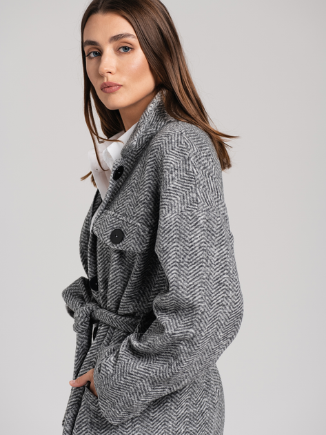 Пальто осіннє жіноче Look Made With Love 909 Paola L/XL Grey (5903999307233) - зображення 8