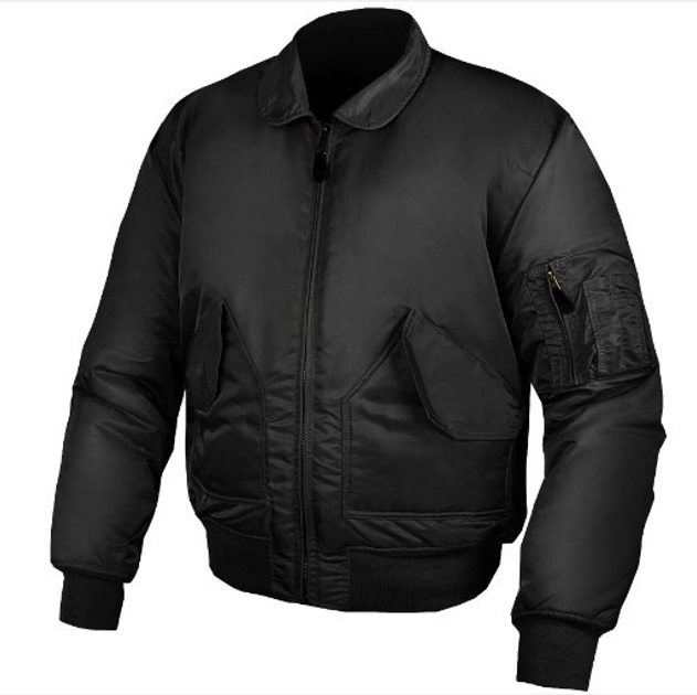 Тактична куртка бомбер Mil-Tec Us Basic Cwu Flight Jacket L чорна 10404502 - зображення 1