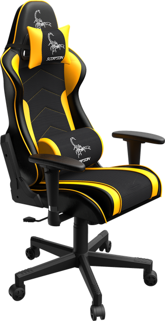 Fotel gamingowy Gembird Scorpion Black/Yellow (GC-SCORPION-05X) - obraz 2