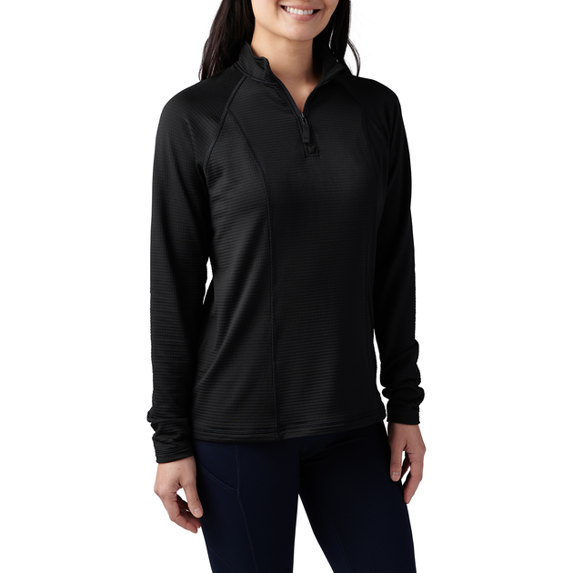 Термореглан жіночий 5.11 Tactical Women's Stratos 1/4 Zip Black S (62417-019) - изображение 1