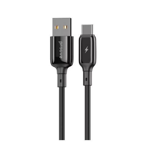 Кабель Charge\OTG Proove Flex Metal USB to Type-C 2.4A 1m Black CCFM20001201 - Фото 1 Кабель Charge\OTG Proove Flex Metal USB to Type-C 2.4A 1m Black CCFM20001201 - зображення 1