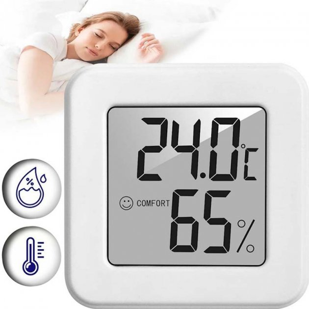 Цифровий термометр гігрометр Thermometer 1207 white – фото, відгуки ...