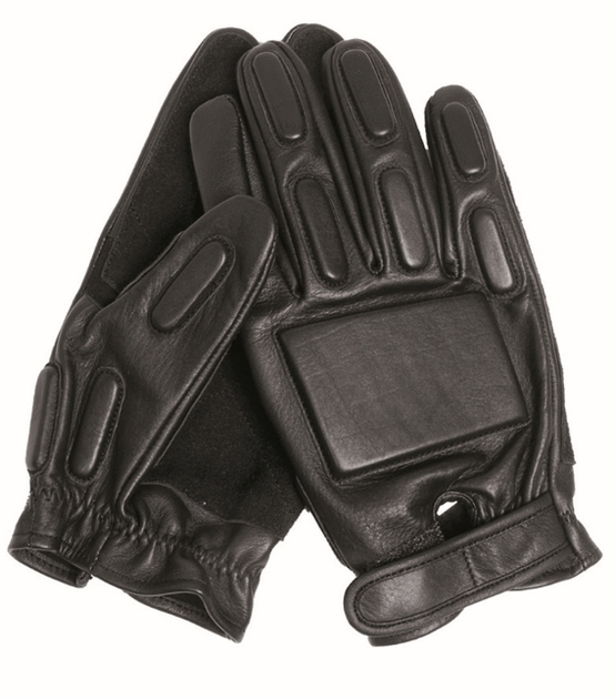 Перчатки тактические кожаные M Черные Mil-Tec Sec Handschuhe Leder M Schwarz (12501002-008-M) M-T - изображение 1