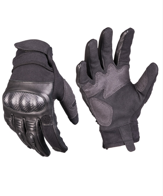 Рукавиці тактичні Mil-Tec Шкіряні із захистом L Чорні TACTICAL GLOVES GEN.II LEDER SCHWARZ (12504402-904-L) M-T - зображення 1