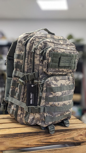 Рюкзак военный тактический Mil-Tec 36 л Пиксель US ASSAULT PACK LG AT-DIGITAL (14002270-36) M-T - изображение 1