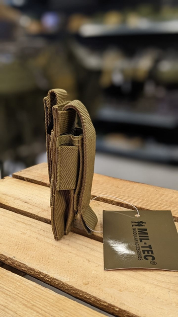 Подсумок для магазинов пистолета Койот Mil-Tec MAG.TASCHE F.PISTOLE SINGLE COYOTE (13495405) M-T - изображение 2