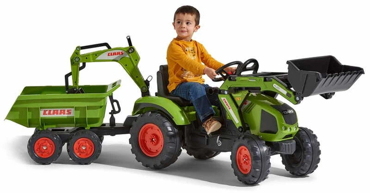 Traktor na pedały dla dzieci z przyczepą FalkClaas Axos (3016201010233) - obraz 2