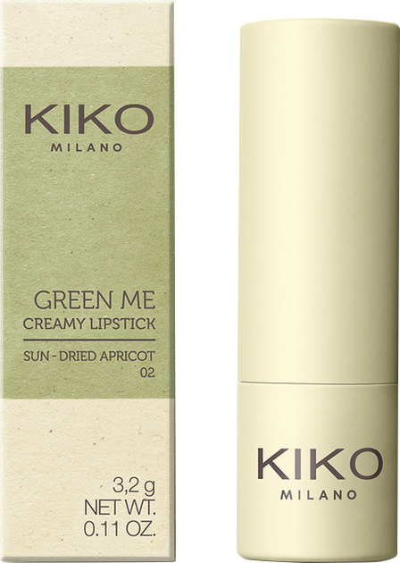 Szminka Kiko Milano Green Me Creamy Lipstick 02 Sun-Dried Apricot 3.2 g (8025272977470) - obraz 1