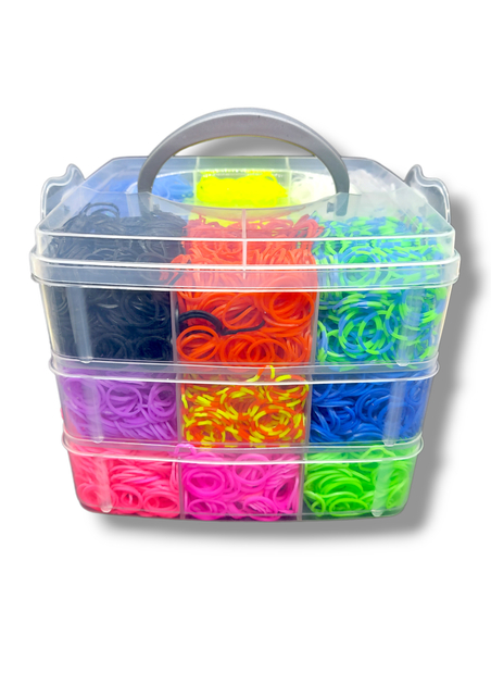 Великий 3х ярусний набір резинок для браслетів Fashion loom bands Euro 10000 - Фото 7 Великий 3х ярусний набір резинок для браслетів Fashion loom bands Euro 10000 - зображення 7