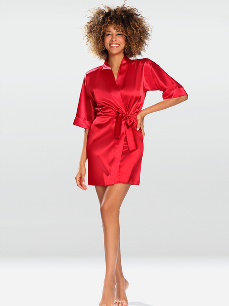 Podomka DKaren Housecoat 90 S Red (5901780634636) - obraz 1