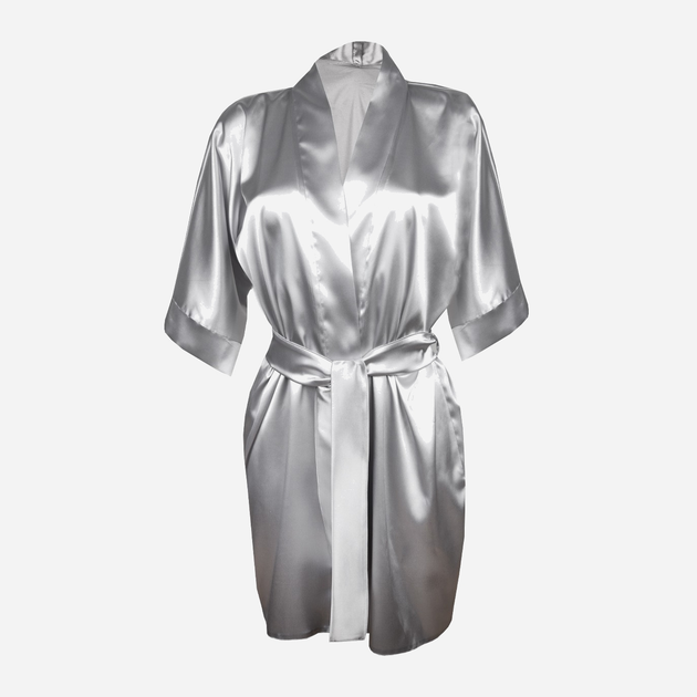 Халат жіночий DKaren Housecoat 90 XS Сріблястий (5901780656188) - зображення 4