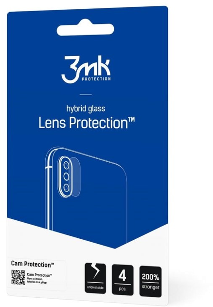 Комплект захисного скла 3MK Lens Protect для камеры Ulefone Armor X10 Pro 4 шт (5903108534796) - зображення 2