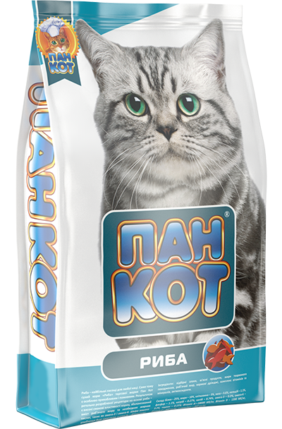Пан Кот — Рыба, сухой корм для кошек с содержанием морской рыбы, 400 г (40497) - изображение 2
