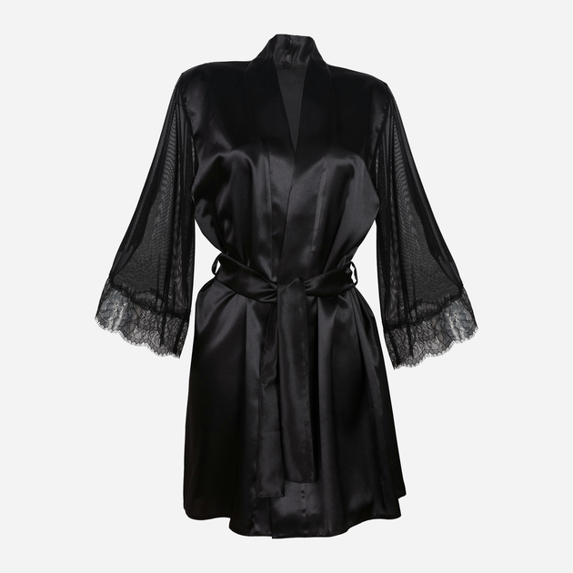 Халат жіночий DKaren Housecoat Bonnie XL Чорний (5903251381452) - зображення 3