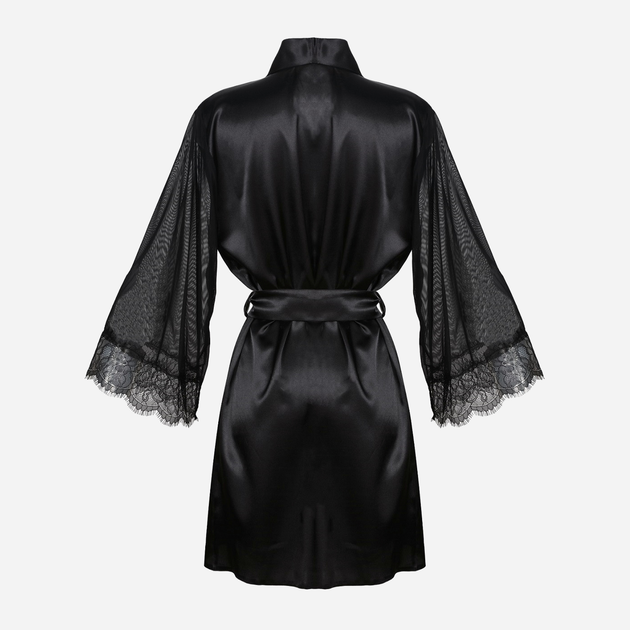 Халат жіночий DKaren Housecoat Bonnie XL Чорний (5903251381452) - зображення 4