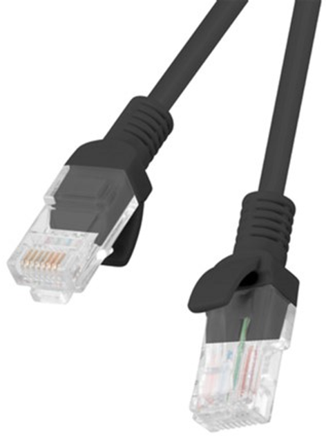 Patchcord Lanberg Cat.5e UTP RJ-45 3 m (PCU5-10CC-0300-BK) - obraz 1