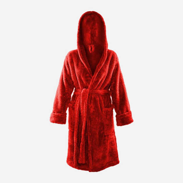 Халат жіночий теплий з капюшоном DKaren Housecoat Diana S Red (5901780647377) - зображення 2