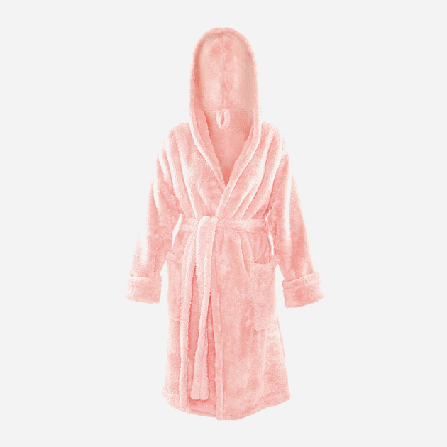 Халат жіночий теплий з капюшоном DKaren Housecoat Diana XS Salmon (5901780657819) - зображення 2