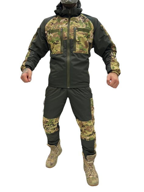 Зимовий тактичний (військовий) водовідштовхувальний костюм XL з флісовою підкладкою (51131-XL) - зображення 1