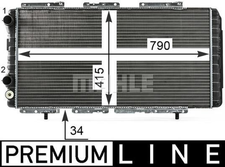 Радіатор охолодження двигуна Ducato/Jumper 94-06 (Premium Line! OE) MAHLE (CR33000P) - зображення 1