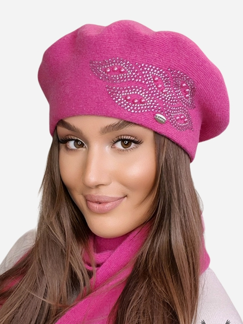 Beret Kamea K.22.047.20 One Size Karmazynowy (5903246759853) - obraz 1