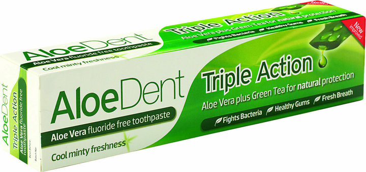 Pasta do zębów Dent Triple Action Aloe Vera plus Green Tea 100 ml (5029354010355) - obraz 1