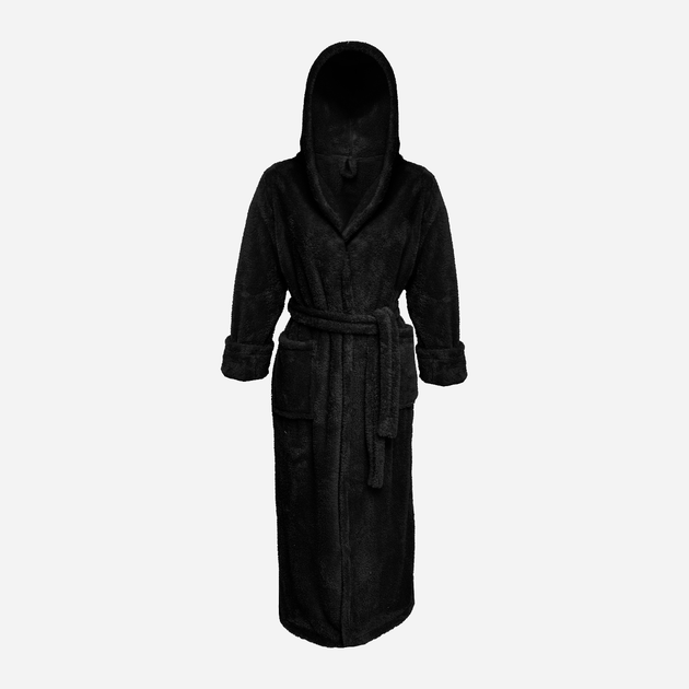 Халат чоловічий махровий з капюшоном DKaren 130 XL Чорний (5903251462526) - зображення 3