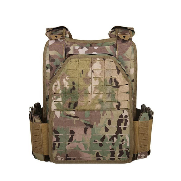 Плитоноска Yakeda VTS-6026 Cordura 1000D MULTICAM Розвантажувальний жилет тактичний Швидкознімна - зображення 2