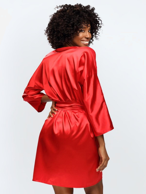 Халат жіночий атласний DKaren Femi XL Червоний (5903251470286) - зображення 2