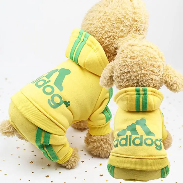 Костюм спортивный для собак Adidog жёлтый XL - Фото 5 Костюм спортивный для собак Adidog жёлтый XL - изображение 5