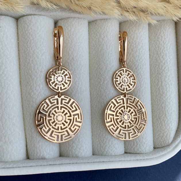 Сережки с греческим орнаментом Xuping Jewelry из медицинского сплава ...