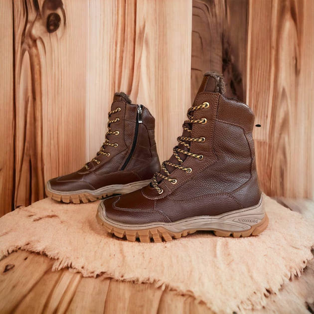Берці черевики теплі Зима до - 25 натуральна гідрофобна шкіра+натуральна шерсть посилена п'ята та носок 46 - зображення 2