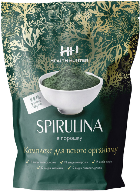 Спирулина Health Hunter порошок 400 г (0.4 кг) (4820270340127) 
