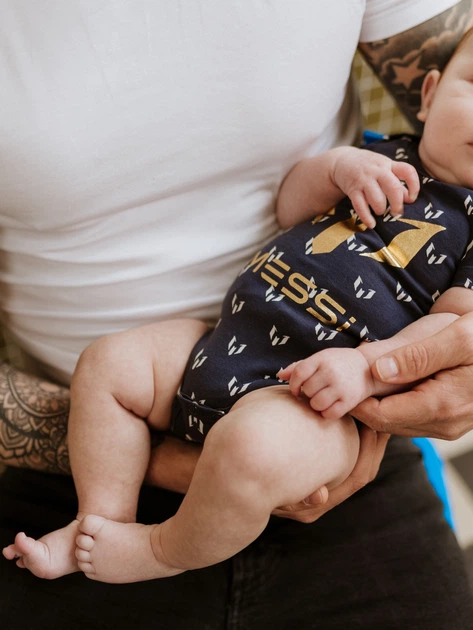 Body niemowlęce dla chłopca Messi S49308-2 86-92 cm Białe (8720815172311) - obraz 4