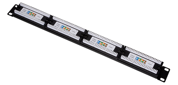 Panel krosowy Logilink 19" 1U 24 porty Cat 5e UTP Czarny (4260113562826) - obraz 4