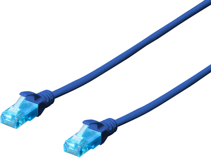 Патч-корд Digitus CAT5e UTP 0.25 м AWG CCA PVC Блакитний (DK-1512-0025/B) - зображення 1