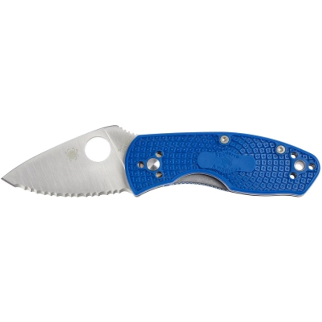 Нож Spyderco Ambitious Serrated Lightweight S35VN Blue (C148SBL) - изображение 1